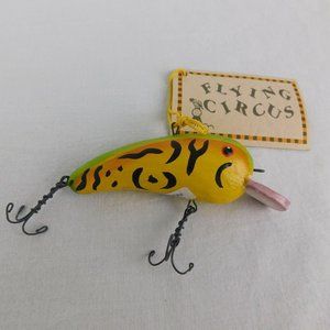 Bali Flying Circus Fishing Lure Christmas Holiday Ornament Handcarved & Painted